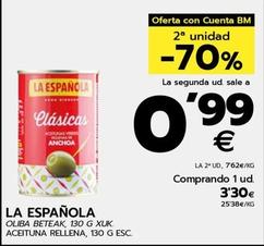 Oferta de La Española - Aceitunas Rellena por 3,3€ en BM Supermercados