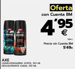 Oferta de Axe - Desodorante por 4,95€ en BM Supermercados