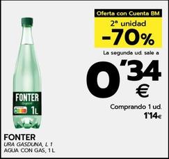 Oferta de Fonter - Agua Con Gas por 1,14€ en BM Supermercados