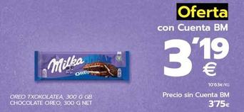 Oferta de Milka - Chocolate Oreo por 3,19€ en BM Supermercados