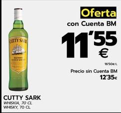 Oferta de Cutty Sark - Whisky por 11,55€ en BM Supermercados