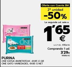 Oferta de Purina - One Gatos Variedades por 3,29€ en BM Supermercados