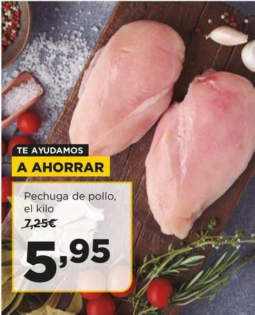Oferta de Pechuga de pollo por 5,95€ en Alimerka