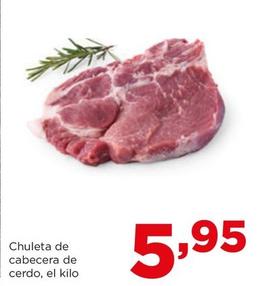 Oferta de Chuleta De Cabecera De Cerdo por 5,95€ en Alimerka