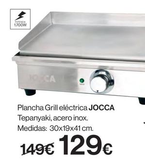 Oferta de Jocca - Plancha Grill Eléctrica Tepanyaki, Acero Inox. Medidas: 30x19x41 Cm. por 129€ en Hipercor
