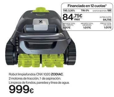 Oferta de Zodiac - Robot Limpiafondos CNX 1020 por 999€ en Hipercor