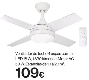 Oferta de Ventilador de techo por 109€ en Hipercor