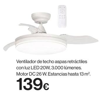 Oferta de Ventilador de techo por 139€ en Hipercor