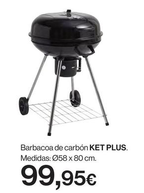 Oferta de Ket Plus - Barbacoa De Carbón. Medidas: 058 X 80 Cm. por 99,95€ en Hipercor