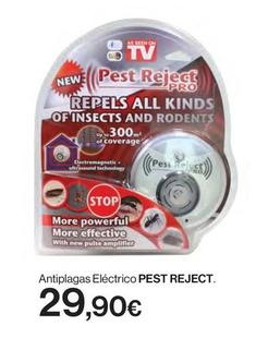 Oferta de Pest Reject - Antiplagas Eléctrico por 29,9€ en Hipercor