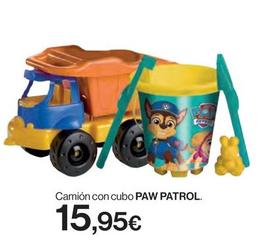 Oferta de Paw Patrol - Camión Con Cubo por 15,95€ en Hipercor