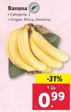 Oferta de Bananas por 0,99€ en Lidl