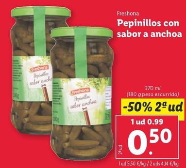 Oferta de Pepinillos por 0,99€ en Lidl