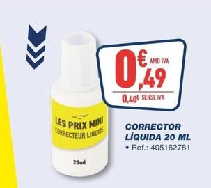 Oferta de Corrector Liquida 20 Ml por 0,49€ en Bureau Vallée