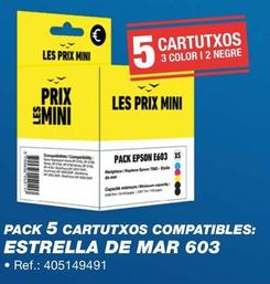 Oferta de Pack 4 Cartutxos Compatibles: Estrella De Mar 603 por 8,9€ en Bureau Vallée
