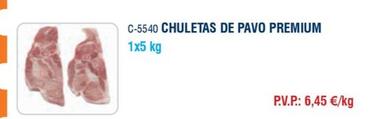 Oferta de Chuletas de pavo por 6,45€ en Abordo