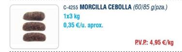 Oferta de Morcilla de cebolla por 4,95€ en Abordo