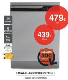 Oferta de Grundig - Lavavajillas GNFP4550-B por 439€ en Milar