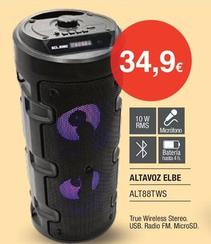 Oferta de Elbe - Altavoz ALT88TWS por 34,9€ en Milar