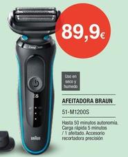 Oferta de Braun - Afeitadora 51-M1200S  por 89,9€ en Milar