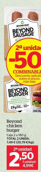 Oferta de Beyond Chicken Burger por 5,29€ en La Sirena