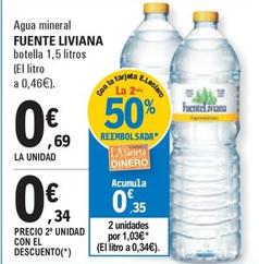 Oferta de Fuente Liviana - Agua Mineral por 0,69€ en E.Leclerc