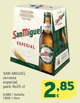 Oferta de San Miguel - Cerveza Especial por 2,85€ en HiperDino