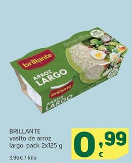 Oferta de Brillante - Vasito De Arroz Largo, Pack 2x por 0,99€ en HiperDino