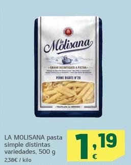 Oferta de La Molisana - Pasta Simple Distintas Variedades por 1,19€ en HiperDino