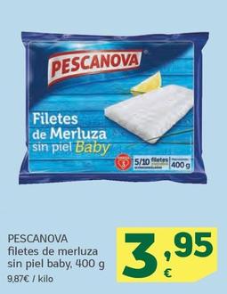 Oferta de Pescanova - Filetes De Merluza Sin Piel Baby por 3,95€ en HiperDino