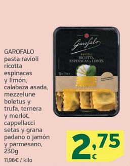 Oferta de Garofalo - Pasta Ravioli Ricotta Espinacas Y Limón por 2,75€ en HiperDino