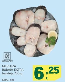 Oferta de Merluza Rodaja Extra por 6,25€ en HiperDino