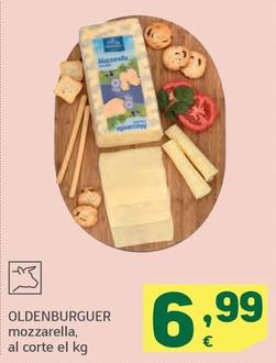 Oferta de Oldenburguer - Mozzarella por 6,99€ en HiperDino