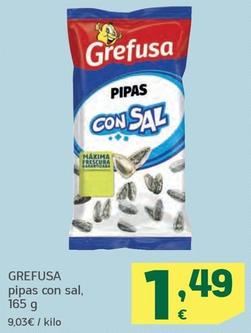 Oferta de Grefusa - Pipas Con Sal por 1,49€ en HiperDino