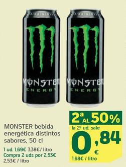 Oferta de Monster - Bebida Energetica Distintos Sabores por 1,69€ en HiperDino