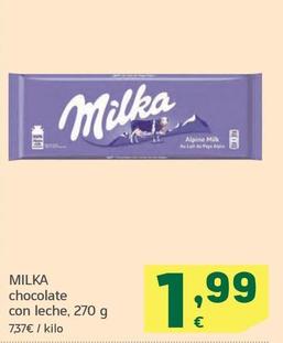 Oferta de Milka - Chocolate Con Leche por 1,99€ en HiperDino