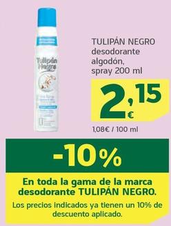 Oferta de Tulipán Negro - Desodorante Algodon por 2,15€ en HiperDino