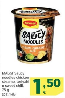 Oferta de Maggi - Saucy Noodles Chicken Sesamo por 1,5€ en HiperDino