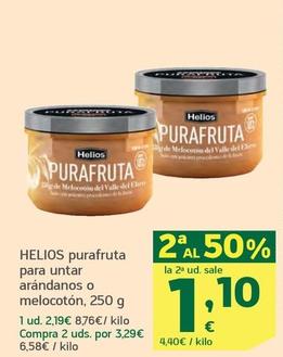 Oferta de Helios - Purafruta Para Untar Arandanos O Melocoton por 2,19€ en HiperDino