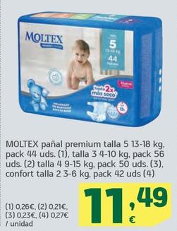 Oferta de Moltex - Panal Premium Talla por 11,49€ en HiperDino