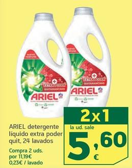 Oferta de Ariel - Detergente Liquido Extra Poder Quit por 11,19€ en HiperDino