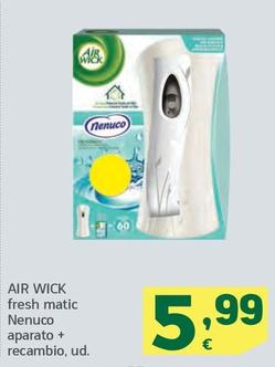 Oferta de Air Wick - Fresh Matic Nenuco Aparato + Recambio por 5,99€ en HiperDino