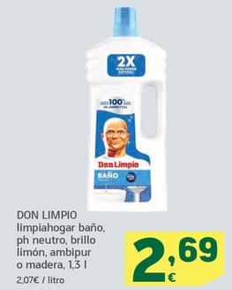 Oferta de Don Limpio - Limpiahogar Bano Ph Neutro Brillo Limon Ambipur O Madera por 2,69€ en HiperDino