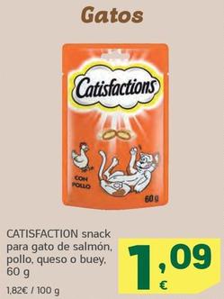 Oferta de Catisfaction - Snack Para Gato De Salmón por 1,09€ en HiperDino