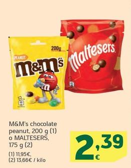 Oferta de M&m's - Chocolate Peanut por 2,39€ en HiperDino