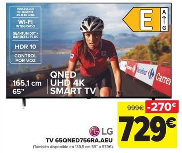 Oferta de LG - TV 65QNED756RA.AEU por 729€ en Carrefour