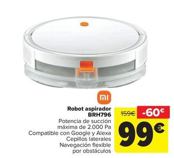Oferta de Xiaomi - Robot aspirador BRH796 por 99€ en Carrefour