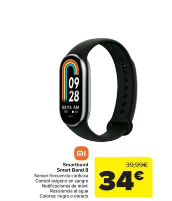 Oferta de Xiaomi - Smartband  Smart Band 8 por 34€ en Carrefour