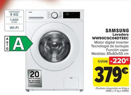 Oferta de Samsung - Lavadora WW90CGC04DTEEC por 379€ en Carrefour