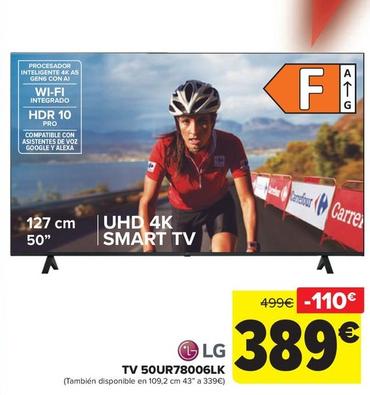 Oferta de Lg - TV 50UR78006LK por 389€ en Carrefour